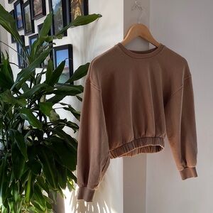 Chandail court et confortable Zara Tan Women's Cropped Sweatshirt